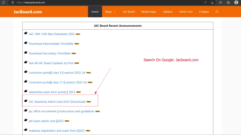 image 5 JAC Akanksha Admit Card 2025 [ Download ]
