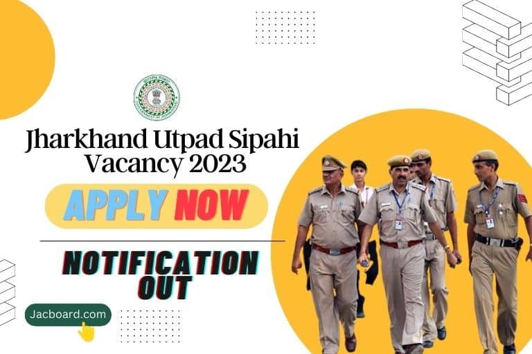 Jharkhand Utpad Sipahi Vacancy 2023 notification